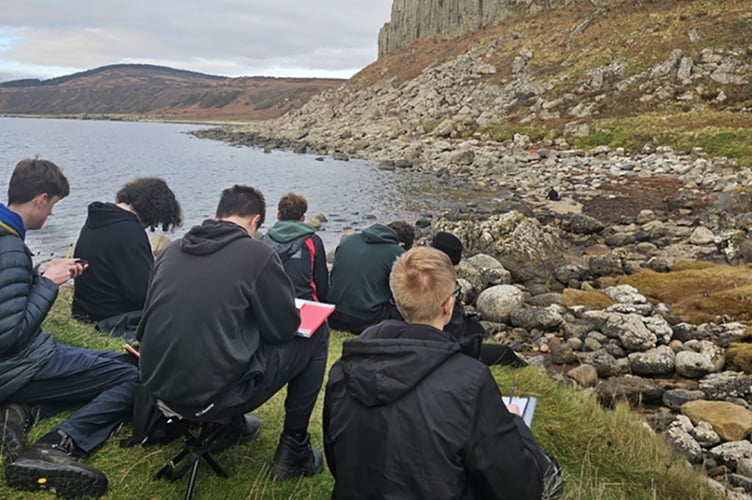 A level geology students