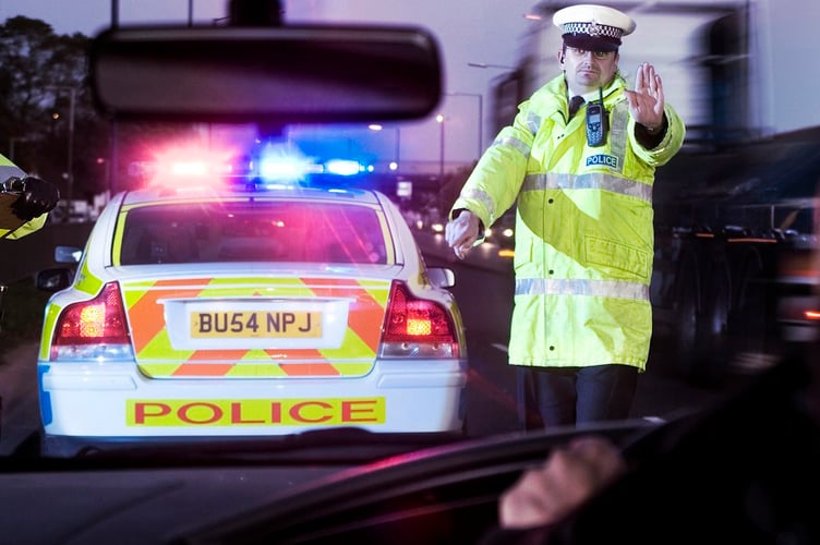 Car driver pulled over for suspected drink driving