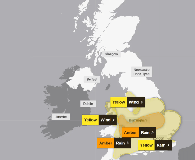 Amber warnings as Storm Claudia hits UK