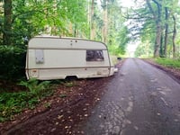 Couple fined for dumping caravan in beauty spot
