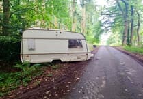 Couple fined for dumping caravan in beauty spot