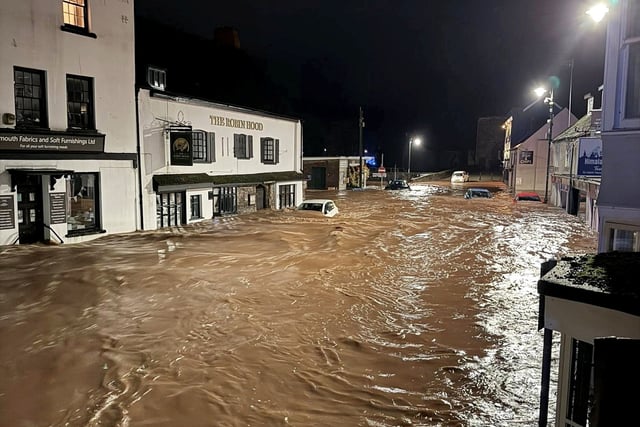 The clean-up operation begins after Storm Claudia devastates Monmouth