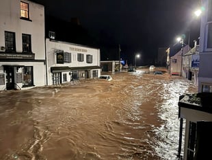 The clean-up operation begins after Storm Claudia devastates Monmouth