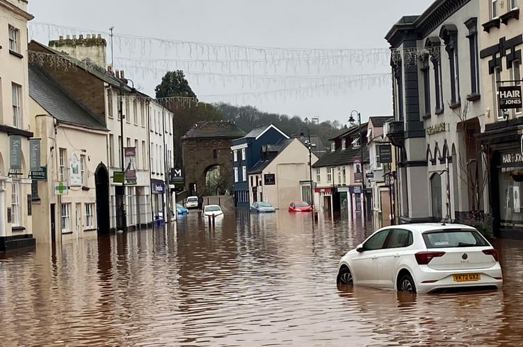 The water recedes to reveal the devastation of the flood