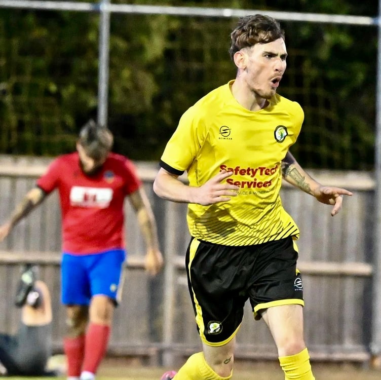 Connor Baker scored the winner for Newent Town. File photo: Helen Warwick Photography