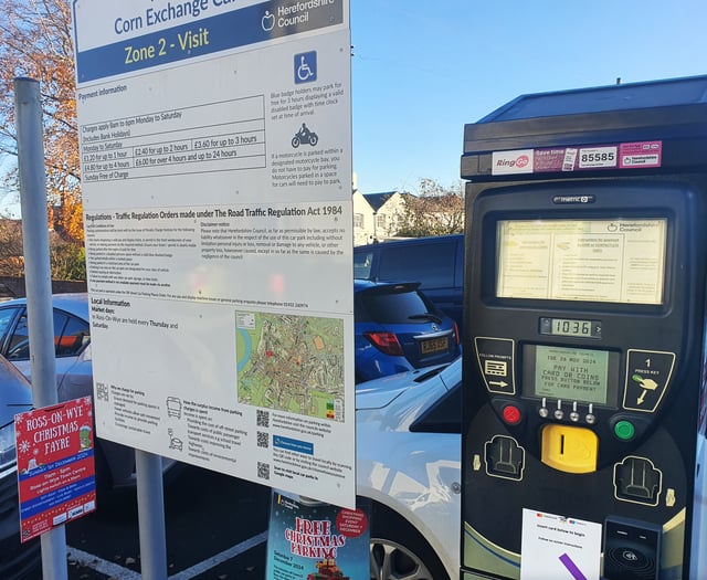 Free parking in Ross for Christmas shopping