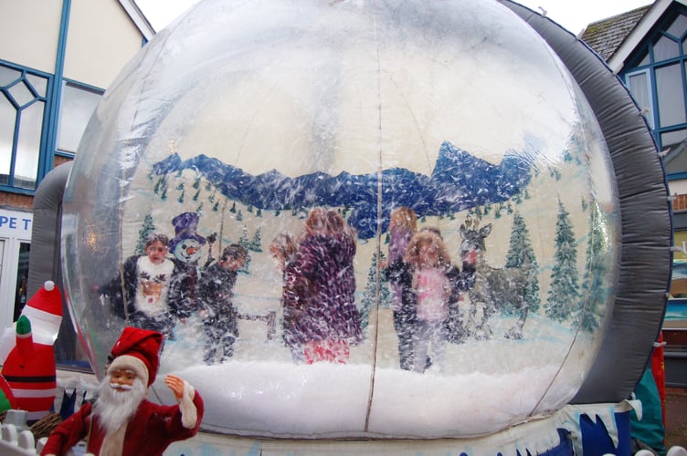 Giant snow globe