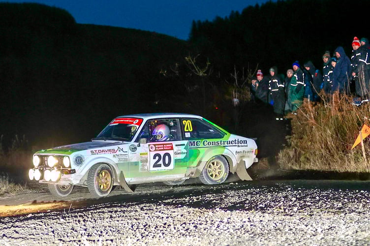 Ian and Dan Evans had fought back into the top 20 before a final stage accident
