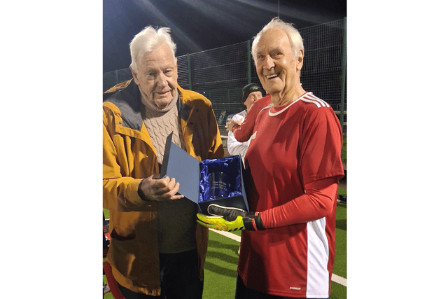 Colin, 80, shows age no barrier to kicking on