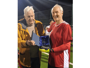 Colin, 80, shows age no barrier to kicking on