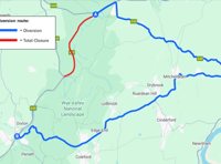 A40 westbound closure between Wilton and Whitchurch