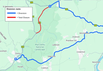 A40 westbound closure between Wilton and Whitchurch