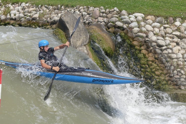 Sid Griffiths in action in Bratislava.