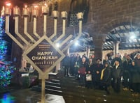 Hanukkah Menorah Lighting in shows community solidarity