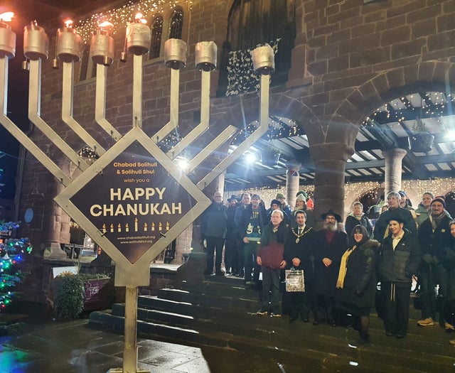 Hanukkah Menorah Lighting in shows community solidarity