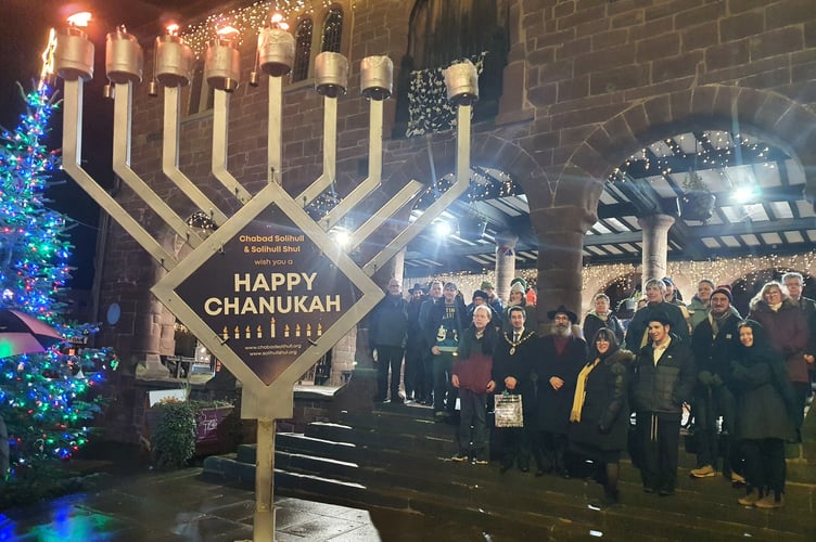 Menorah lighting