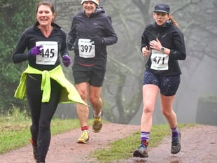 Runners reach for the skies in Blazers hill race