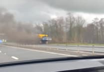 Vehicle fire closes A449 between Raglan and Usk