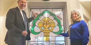 Local MP dedicates stained-glass window at Llangrove Academy