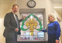 Local MP dedicates stained-glass window at Llangrove Academy
