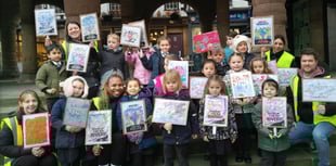 Pupils protest against River Wye pollution