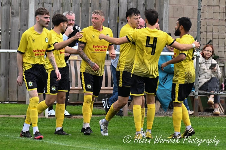 Newent Town were celebrating after a great team performance