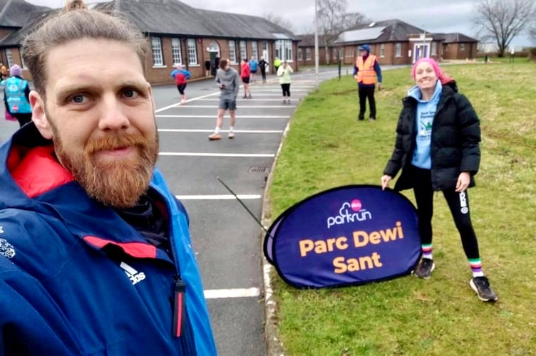Gavin Jones was fastest in the Parc Dewi Sant parkrun