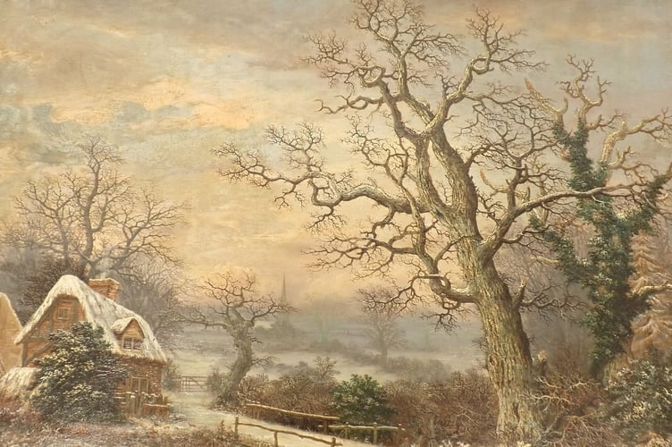 Charles Leaver Oil Winter Landscape