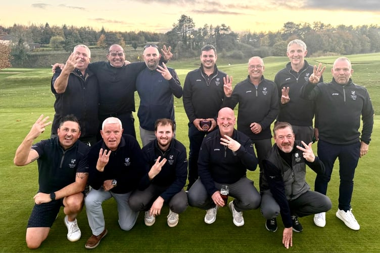 Ross Golf Club's B team celebrate a hat-trick of titles