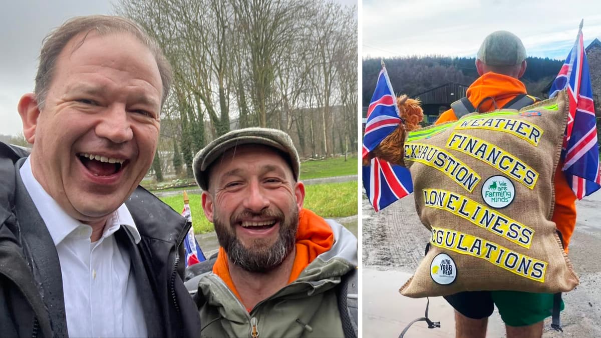 Farmer's inspiring 142-mile walk for mental health awareness