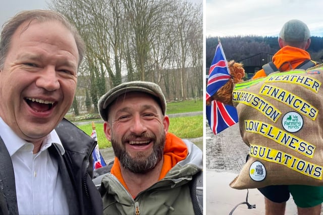 Farmer's inspiring 142-mile walk for mental health awareness