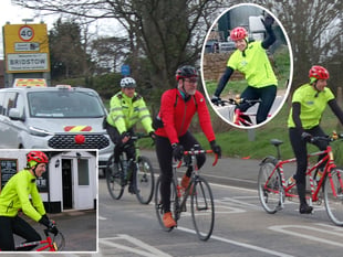 Greg James's Comic Relief cycle challenge through Ross