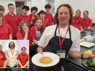 MasterChef winner James Nathan inspires John Kyrle High students