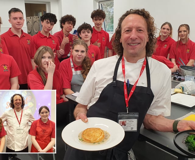 MasterChef winner James Nathan inspires John Kyrle High students