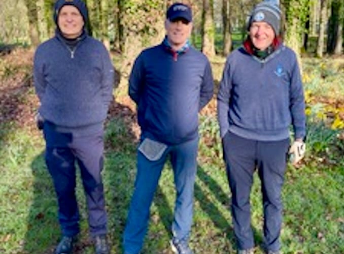 Ross Golf Club's (from left) Chris Good, Wayne Rees and Peter James were part of the winning team