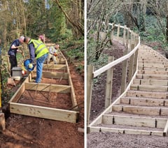 Community project transforms walking route with new steps
