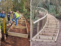 Community project transforms walking route with new steps
