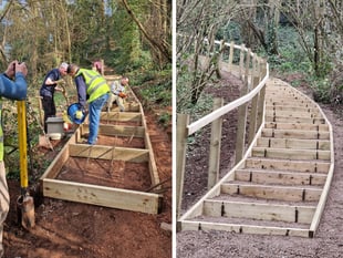 Community project transforms walking route with new steps