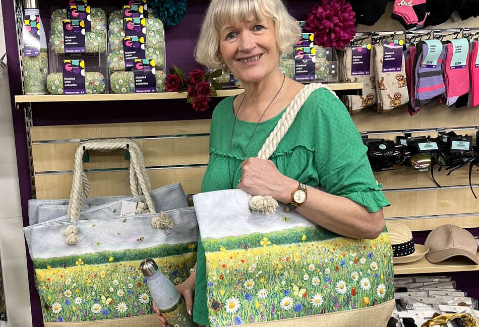 Sue's art collection debuts at town's Scope store