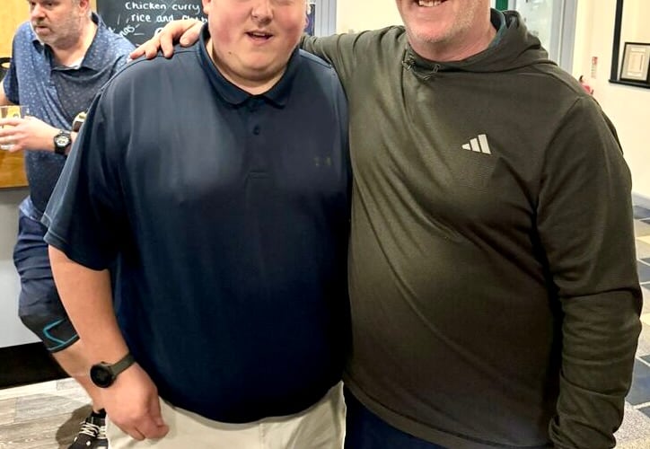 One-hit wonder Scott Robertshaw is congratulated by Simon Phillips