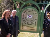 Memorial to Forest men who fought in Korea