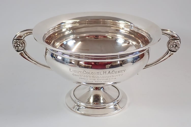 Silver Military Pedestal Bowl