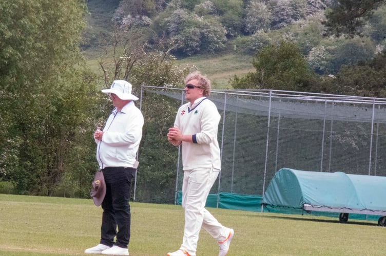 Aston Ingham's Tim Dulson  claimed a wicket in his first over in the derby at Corse & Staunton.