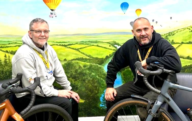 Paul Jones, left, and Mike Baggott are taking on John O'Groats to Land's End the Hard Way in aid of Brody's Trust
