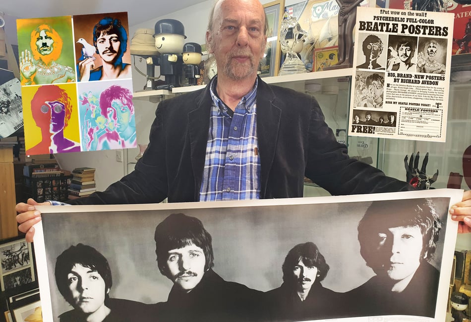 Rare Beatles posters from 1968 acquired by Ross shop
