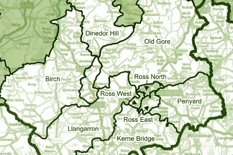 Electoral boundary for Ross-on-Wye