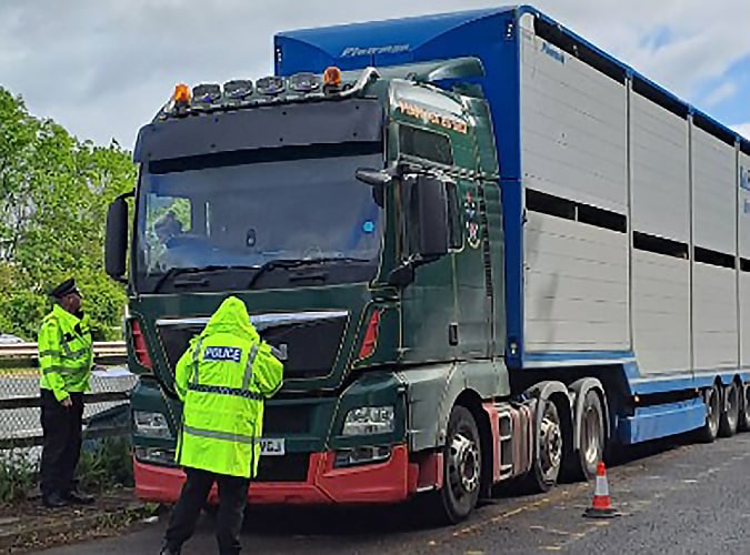police inspection of lorry