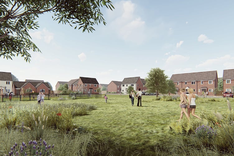 An artist's impression of the development at Highnam
