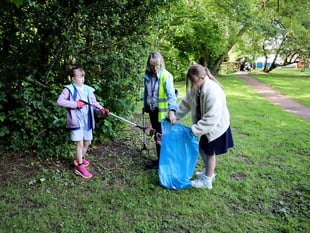 Schools join in with litter picking effort
