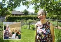 Lucy's dream blooms with her Old Bakery Flower Garden